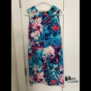 Bright Floral Print Shift Dress